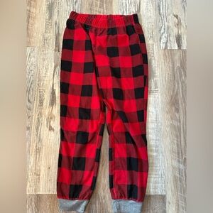 Girls Medium 10/12 Red and Black Plaid Pajama Bottoms